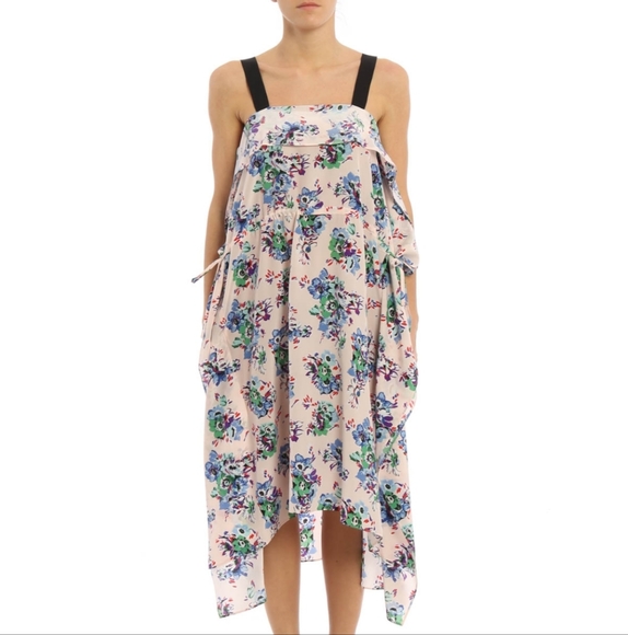 MSGM floral silk loose dress size 38